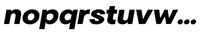 Gorvain Extra Bold Expanded Slanted Font LOWERCASE