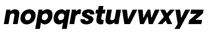 Gorvain Extra Bold Semi Expanded Italic Font LOWERCASE