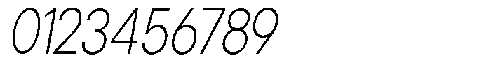 Gorvain Extra Light Condensed Slanted Font OTHER CHARS