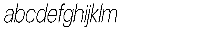 Gorvain Extra Light Condensed Slanted FONT