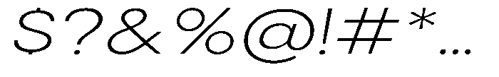 Gorvain Extra Light Expanded Slanted Font OTHER CHARS