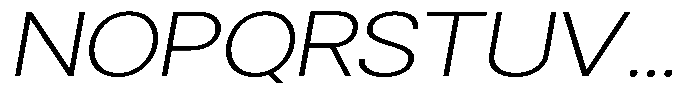 Gorvain Extra Light Expanded Slanted Font UPPERCASE
