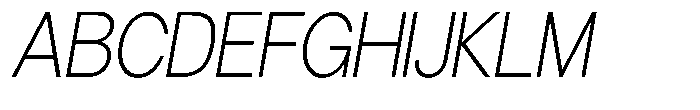 Gorvain Extra Light Sem Condensed Italic Font UPPERCASE