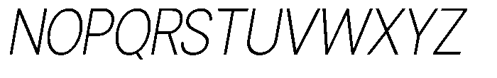 Gorvain Extra Light Sem Condensed Italic Font UPPERCASE