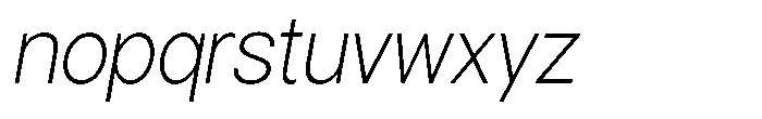 Gorvain Extra Light Sem Condensed Italic Font LOWERCASE