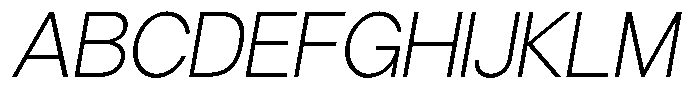 Gorvain Extra Light Slanted Font UPPERCASE