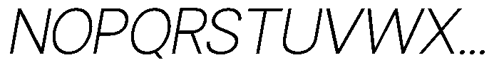 Gorvain Extra Light Slanted Font UPPERCASE