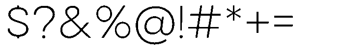Gorvain Extra Light Font OTHER CHARS