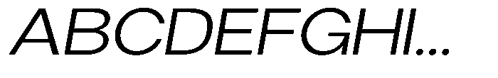 Gorvain Light Expanded Slanted Font UPPERCASE