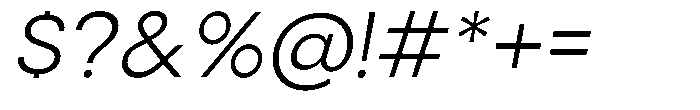 Gorvain Light Slanted Font OTHER CHARS