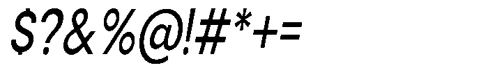 Gorvain Medium Condensed Slanted Font OTHER CHARS