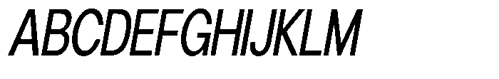 Gorvain Medium Condensed Slanted Font UPPERCASE