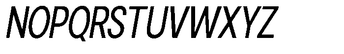 Gorvain Medium Condensed Slanted Font UPPERCASE