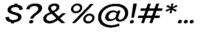 Gorvain Medium Expanded Slanted Font OTHER CHARS