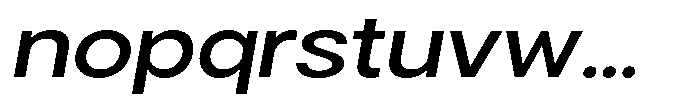 Gorvain Medium Expanded Slanted Font LOWERCASE