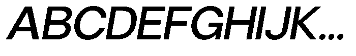 Gorvain Medium Semi Expanded Slanted Font UPPERCASE