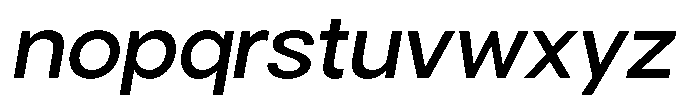 Gorvain Medium Semi Expanded Slanted Font LOWERCASE