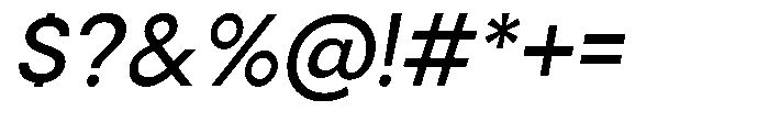 Gorvain Medium Slanted Font OTHER CHARS