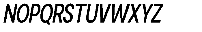 Gorvain Semi Bold Condensed Slanted Font UPPERCASE