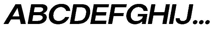 Gorvain Semi Bold Expanded Slanted Font UPPERCASE