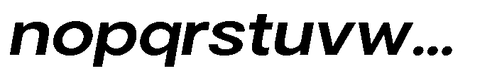 Gorvain Semi Bold Expanded Slanted Font LOWERCASE