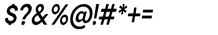 Gorvain Semi Bold Semi Condensed Italic Font OTHER CHARS
