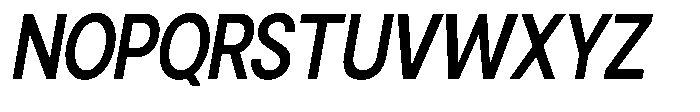 Gorvain Semi Bold Semi Condensed Italic Font UPPERCASE