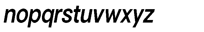 Gorvain Semi Bold Semi Condensed Italic Font LOWERCASE