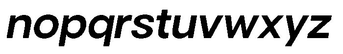 Gorvain Semi Bold Semi Expanded Slanted Font LOWERCASE