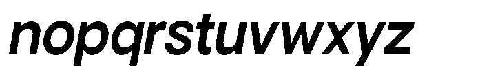 Gorvain Semi Bold Slanted Font LOWERCASE
