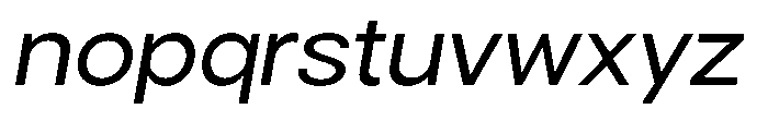 Gorvain Semi Expanded Slanted Font LOWERCASE