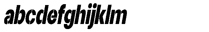 Gorvain Stencil Black Condensed Slanted FONT