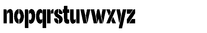 Gorvain Stencil Black Condensed Font LOWERCASE