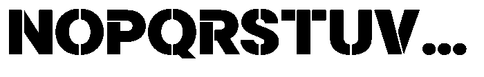 Gorvain Stencil Black Expanded Font UPPERCASE