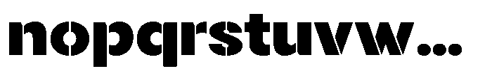 Gorvain Stencil Black Expanded Font LOWERCASE