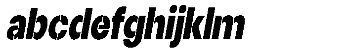 Gorvain Stencil Black Semi Condensed Slanted FONT