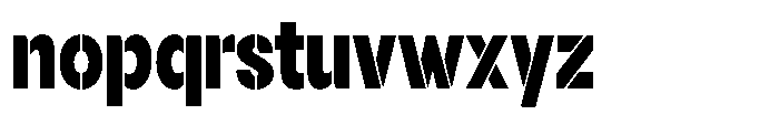 Gorvain Stencil Black Semi Condensed Font LOWERCASE
