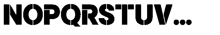 Gorvain Stencil Black Semi Expanded Font UPPERCASE