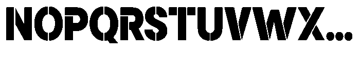Gorvain Stencil Black Font UPPERCASE