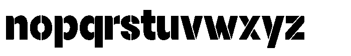 Gorvain Stencil Black Font LOWERCASE