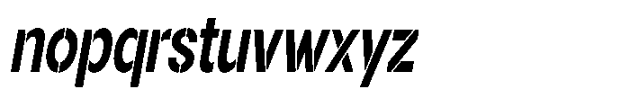 Gorvain Stencil Bold Condensed Slanted Font LOWERCASE