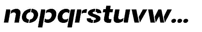 Gorvain Stencil Bold Expanded Slanted Font LOWERCASE