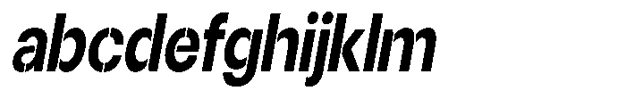 Gorvain Stencil Bold Semi Condensed Slanted FONT