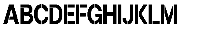 Gorvain Stencil Bold Semi Condensed Font UPPERCASE