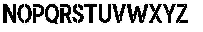 Gorvain Stencil Bold Semi Condensed Font UPPERCASE