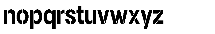 Gorvain Stencil Bold Semi Condensed Font LOWERCASE