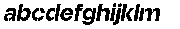 Gorvain Stencil Bold Semi Expanded Slanted FONT