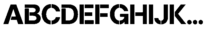 Gorvain Stencil Bold Semi Expanded Font UPPERCASE