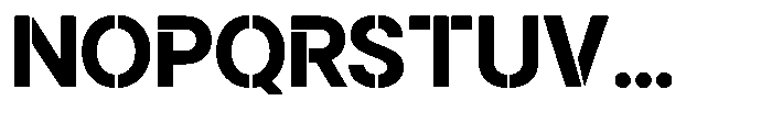 Gorvain Stencil Bold Semi Expanded Font UPPERCASE