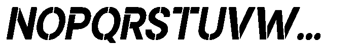 Gorvain Stencil Bold Slanted Font UPPERCASE